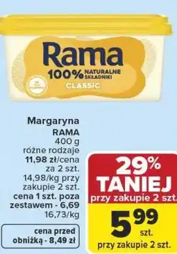 Carrefour Margaryna RAMA 400 g różne rodzaje oferta