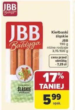 Carrefour Kiełbaski śląskie JBB 190 g różne rodzaje oferta