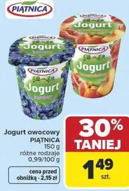 Carrefour Jogurt owocowy PIĄTNICA 150 g różne rodzaje oferta