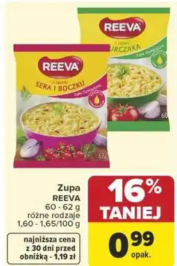 Carrefour Zupa REEVA 60-62 g, różne rodzaje oferta