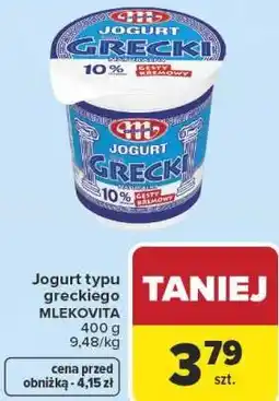 Carrefour Jogurt typu greckiego MLEKOVITA oferta