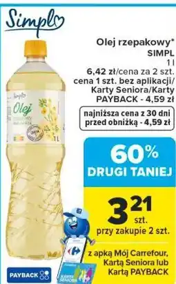 Carrefour Olej rzepakowy* SIMPL oferta