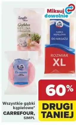Carrefour Wszystkie gąbki kąpielowe* CARREFOUR, SIMPL oferta
