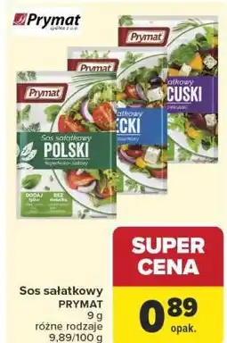 Carrefour Sos sałatkowy PRYMAT 9 g różne rodzaje oferta
