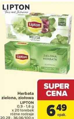 Carrefour Herbata zielona, ziołowa LIPTON oferta