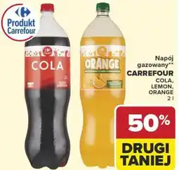 Carrefour Napój gazowany** CARREFOUR COLA, LEMON, ORANGE oferta