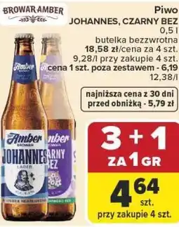 Carrefour Piwo JOHANNES, CZARNY BEZ oferta