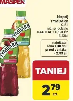 Carrefour Napój TYMBARK 0,5 l różne rodzaje oferta