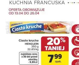 Carrefour Ciasto kruche HENGLEIN oferta