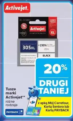 Carrefour Tusze marki Activejet** różne rodzaje oferta