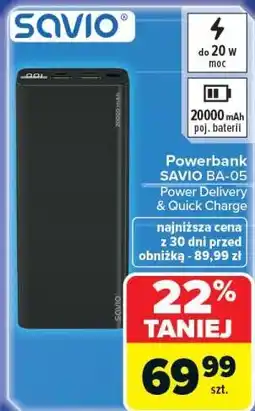 Carrefour Powerbank SAVIO BA-05 oferta