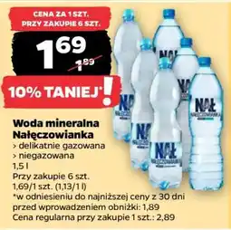 Netto Woda mineralna NAŁĘCZOWIANKA oferta