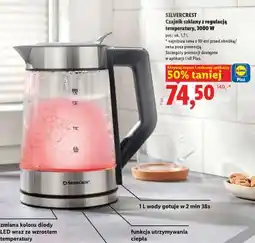 Lidl SILVERCREST Czajnik szklany z regulacją temperatury, 3000 W oferta