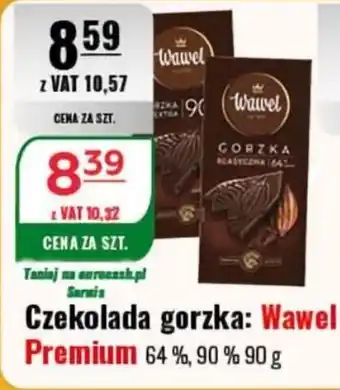 Czekolada gorzka: Wawel Premium 64%, 90%