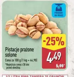 ALDI Pistacje prażone solone oferta