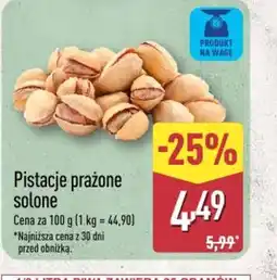 ALDI Pistacje prażone solone oferta