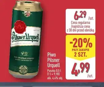 ALDI Piwo Pilsner Urquell oferta