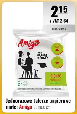 Eurocash Jednorazowe talerze papierowe małe: Amigo mate: Amigo 35 mic 6 szt. oferta
