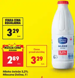 Biedronka Mleko świeże 3,2% Mleczna Dolina oferta