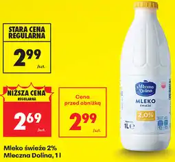 Biedronka Mleko świeże 2% Mleczna Dolina oferta