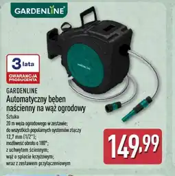 ALDI Gardenline Automatyczny bęben naścienny na wąż ogrodowy oferta