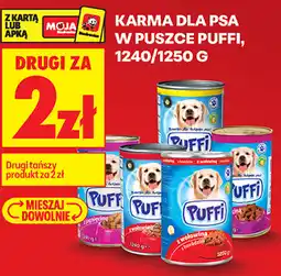 Biedronka Karma dla psa w puszce Puffi, 1240/1250 g oferta
