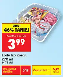 Biedronka Lody Iza Koral oferta