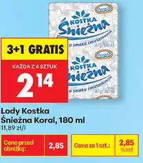 Biedronka Lody Kostka Śnieżna Koral oferta