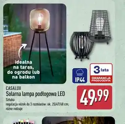 ALDI Casalux Solarna lampa podłogowa LED oferta