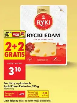Biedronka Ser żółty w plastrach Edam Exclusive oferta