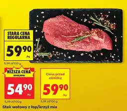 Biedronka Stek wołowy z łopatki/krzyż mix oferta