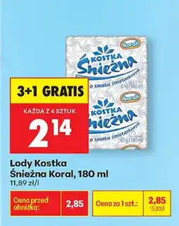 Biedronka Lody Kostka Śnieżna oferta