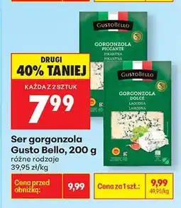 Biedronka Ser gorgonzola różne rodzaje oferta