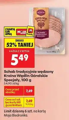 Biedronka Schab tradycyjnie wędzony Góralskie Specjały oferta