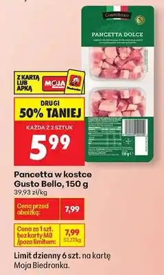 Biedronka Pancetta w kostce oferta
