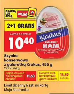 Biedronka Szynka konserwowa z galaretką oferta