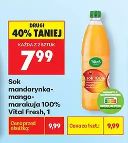 Biedronka Sok mandarynka-mango-marakuja 100% oferta