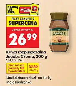 Biedronka Kawa rozpuszczalna Crema oferta