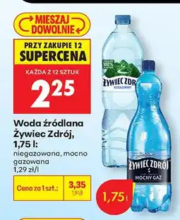 Biedronka Woda źródlana niegazowana oferta