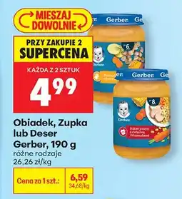 Biedronka Obiadek, zupka lub deser różne rodzaje oferta