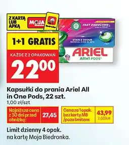 Biedronka Kapsułki do prania All in One Pods oferta