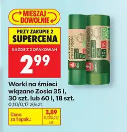 Biedronka Worki śmieci wiązane 35l, 30szt oferta