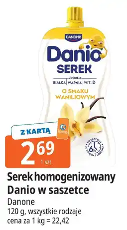 E.Leclerc Serek homogenizowany Danio w saszetce Danone oferta