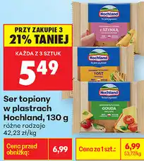 Biedronka Ser topiony w plastrach Hochland, 130 g różne rodzaje oferta
