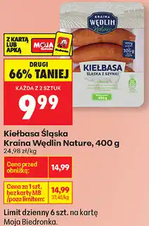 Biedronka Kiełbasa Śląska Kraina Wędlin Nature oferta