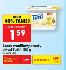 Biedronka Serek waniliowy prosty skład Tutti oferta