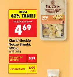 Biedronka Kluski śląskie Nasze Smaki oferta