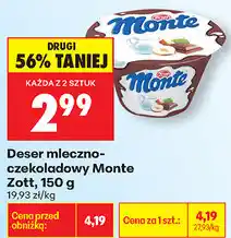 Biedronka Deser mleczno-czekoladowy Monte Zott oferta