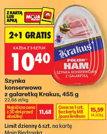Biedronka Szynka konserwowa z galaretką Krakus oferta