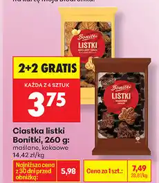 Biedronka Ciastka listki Bonitki oferta